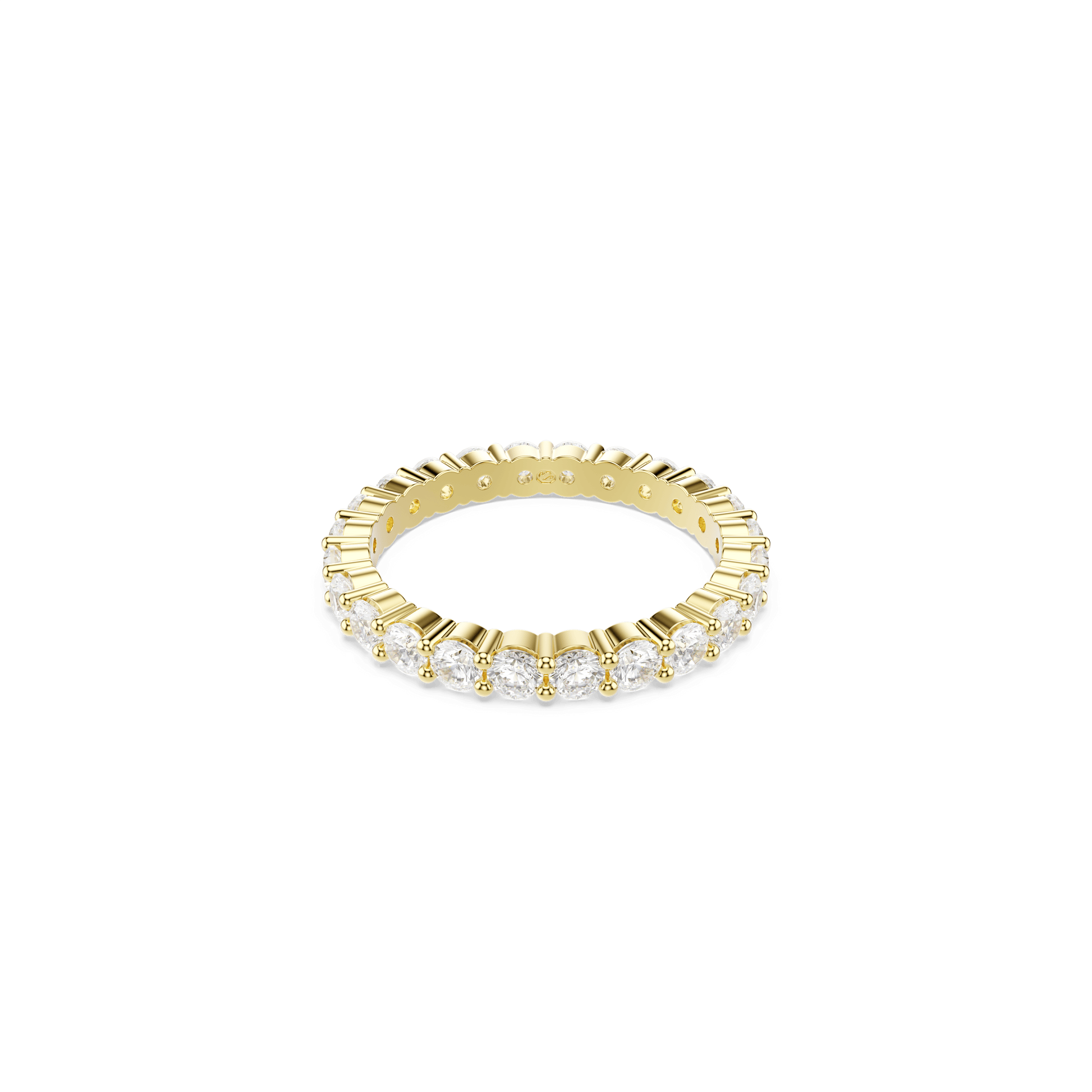Matrix Vittore band ring, Round cut, White, Gold-tone plated 5750618