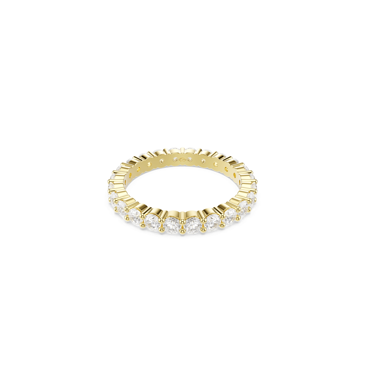 Matrix Vittore band ring, Round cut, White, Gold-tone plated 5750960