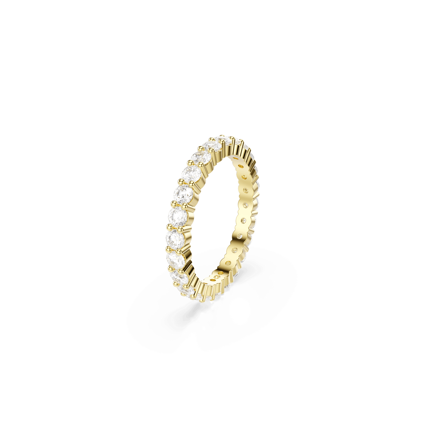 Matrix Vittore band ring, Round cut, White, Gold-tone plated 5750960