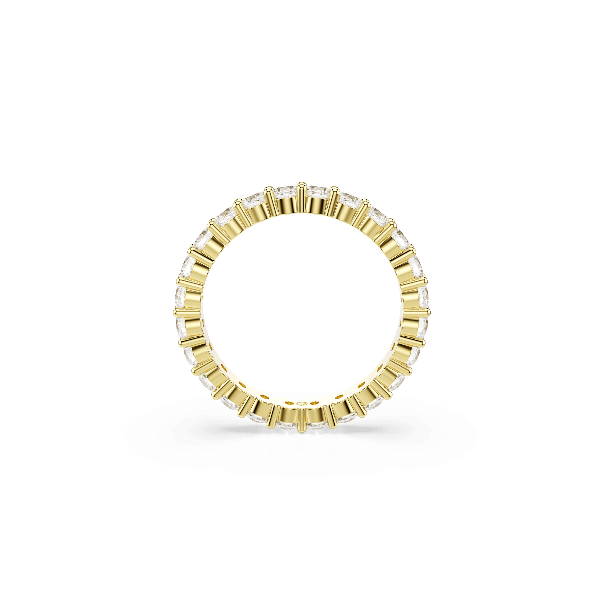Matrix Vittore band ring, Round cut, White, Gold-tone plated 5750960