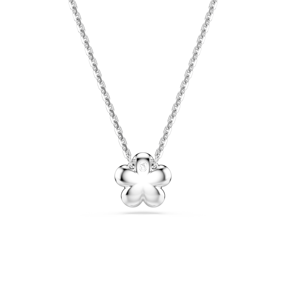 Ariana Grande x Swarovski pendant, Crystal Pearl, Round cut, Flower, White, Rhodium plated