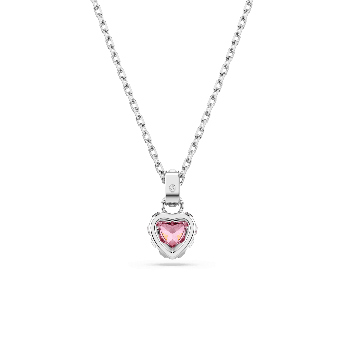 Chroma pendant, Mixed cuts, Pink, Rhodium plated