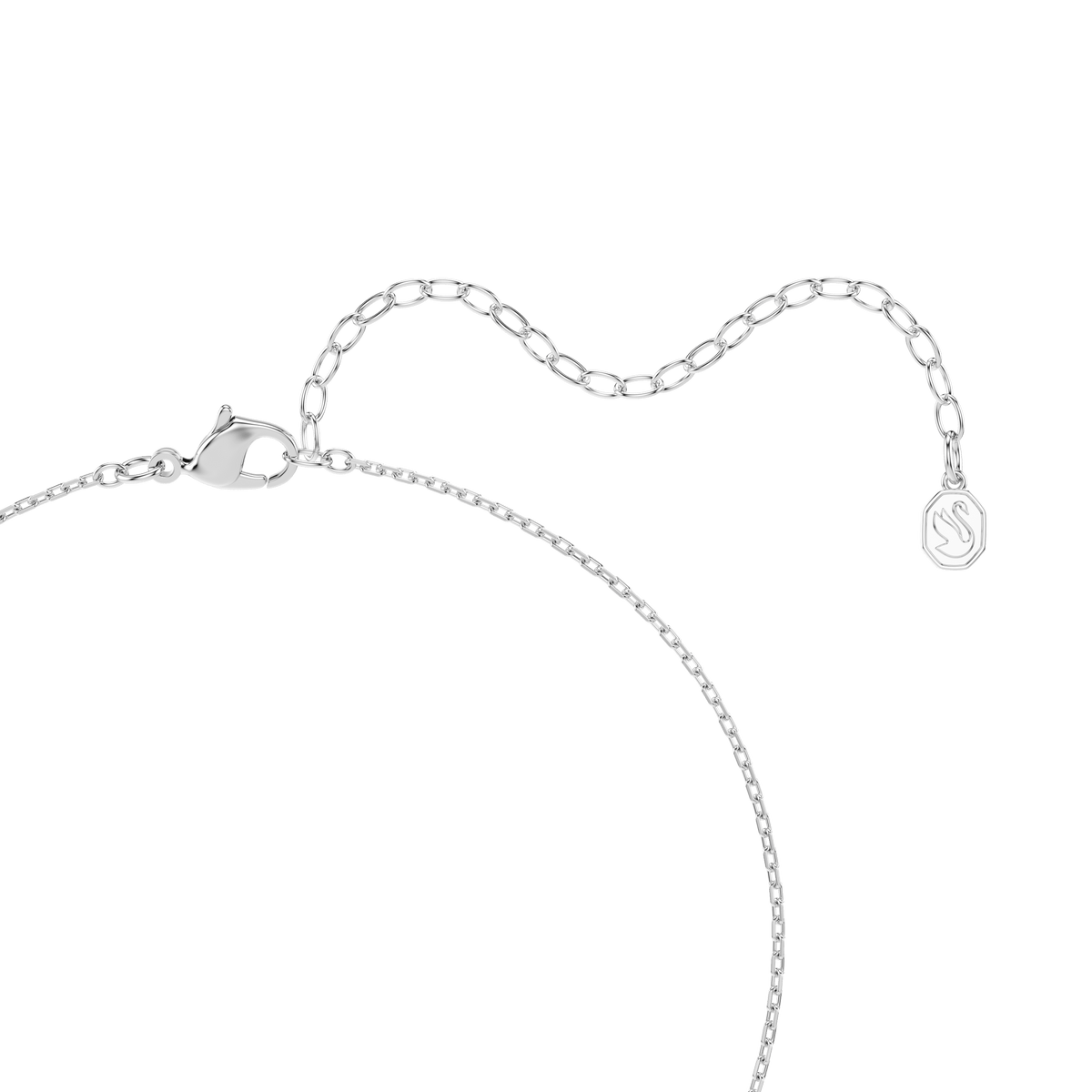 Millenia pendant, Cushion cut, Blue, Rhodium plated
