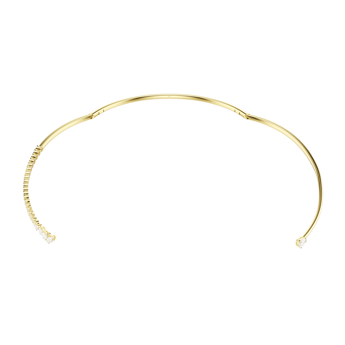 Mesmera choker, Mixed cuts, White, 18K gold finish