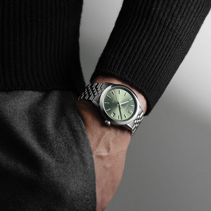 Freelancer Date 40 mm, green dial 2741-ST-52001