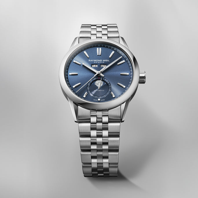 Freelancer Complete Calendar Blue Sunray Dial Watch, 40mm 2766-ST-50001