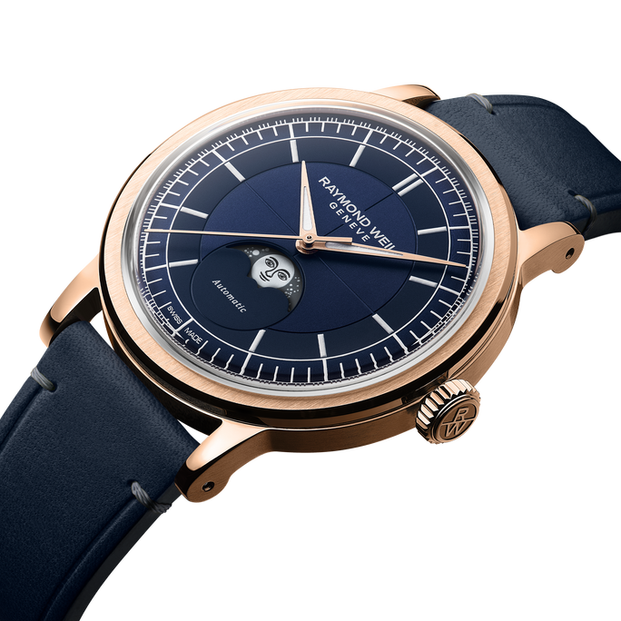 Millesime Automatic Moon Phase Midnight Blue Dial Watch, 39.5mm 2945-PC5-50001