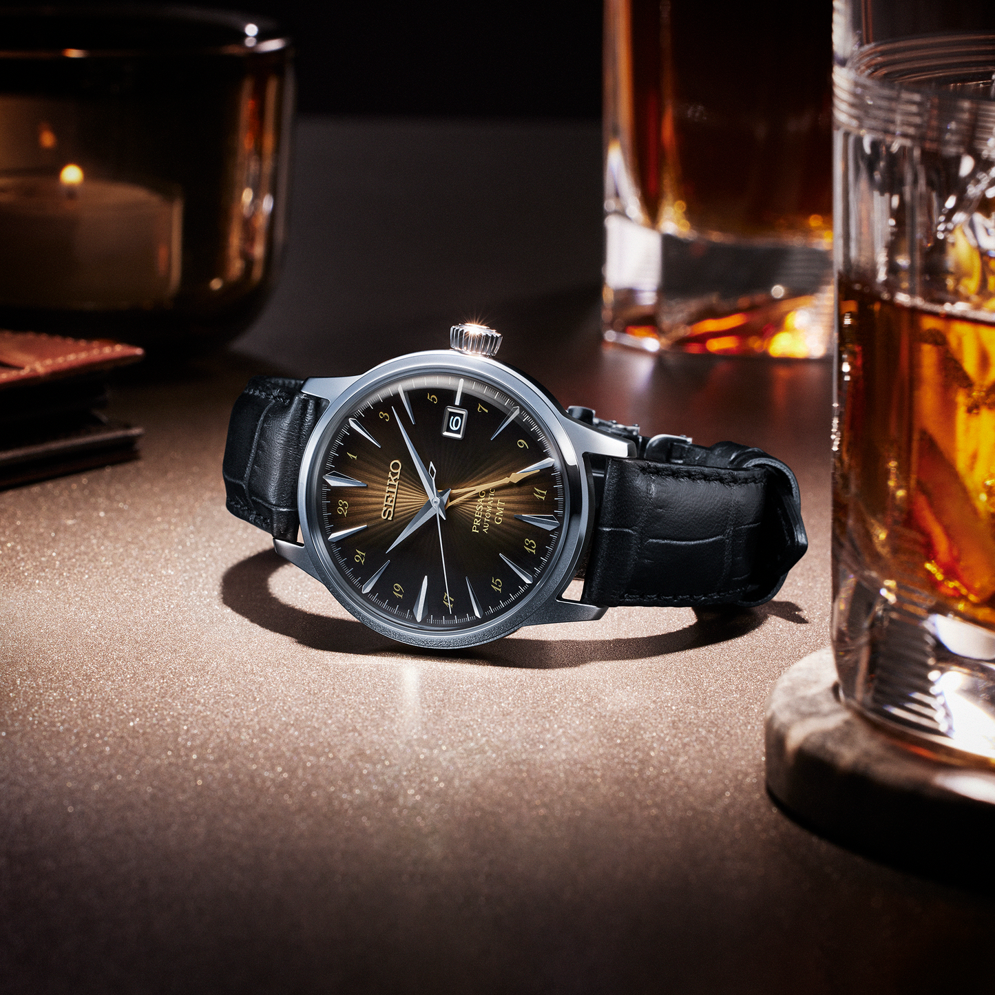 Seiko Presage Cocktail Time GMT Watch SSK039