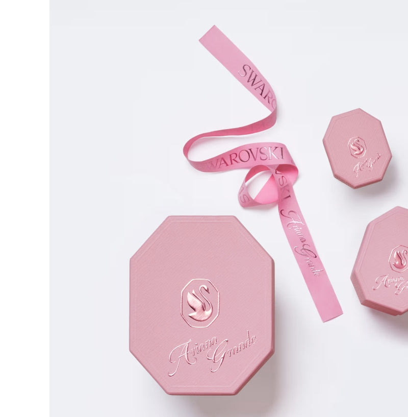 Ariana Grande x Swarovski pendant Mixed cuts, Heart, White, Rhodium plated