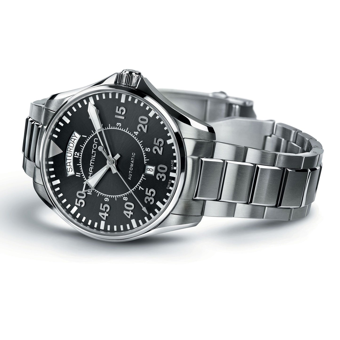 Khaki Aviation Pilot Day Date Auto H64615135