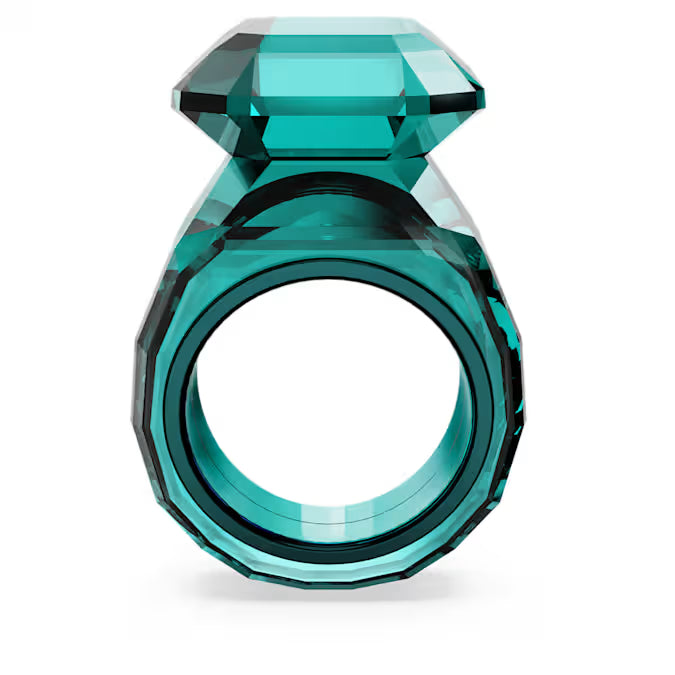 Lucent cocktail ring, Octagon cut, Green