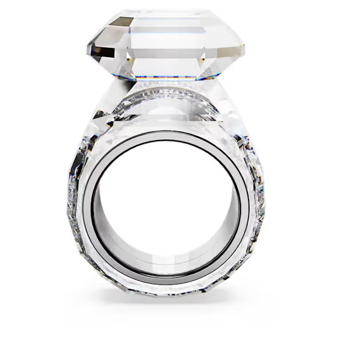 Lucent cocktail ring, Octagon cut, White