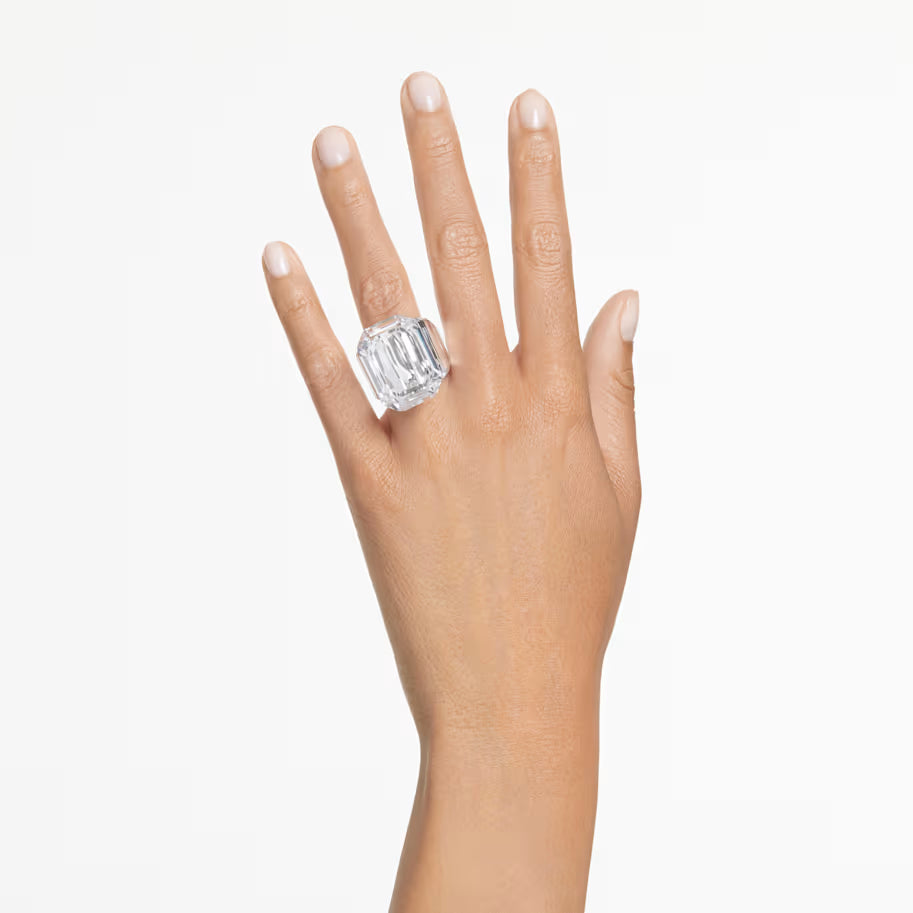 Lucent cocktail ring, Octagon cut, White