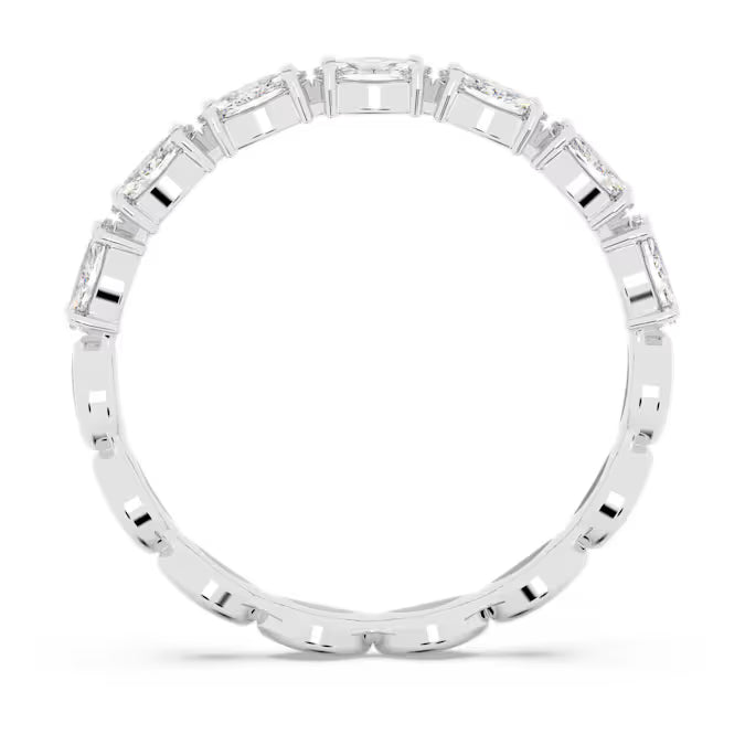 Matrix Vittore ring, Marquise cut, White, Rhodium plated