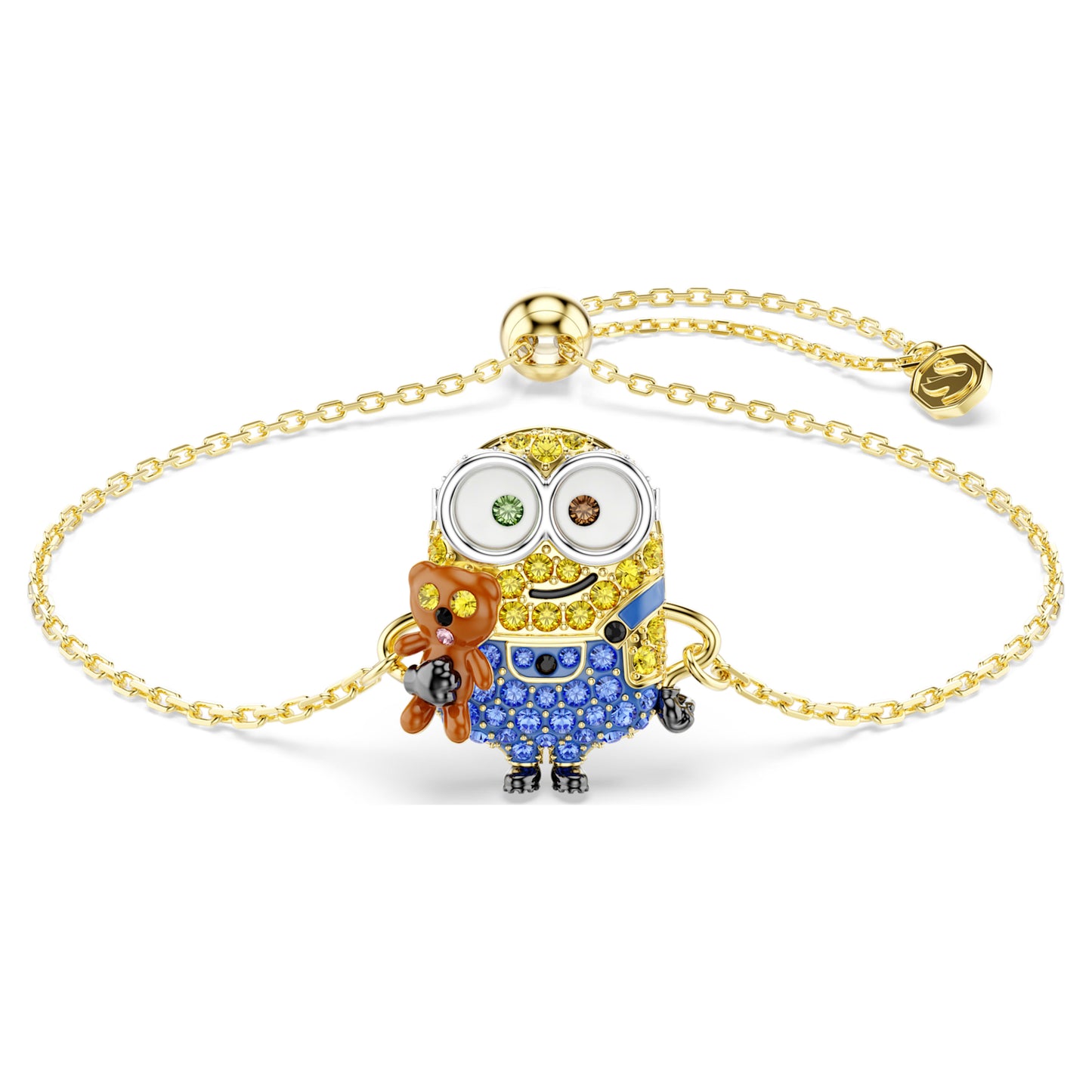 Minions Bob bracelet, Pavé, Multicolored, Gold-tone plated 5743386