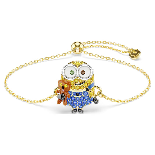 Minions Bob bracelet, Pavé, Multicolored, Gold-tone plated 5743386