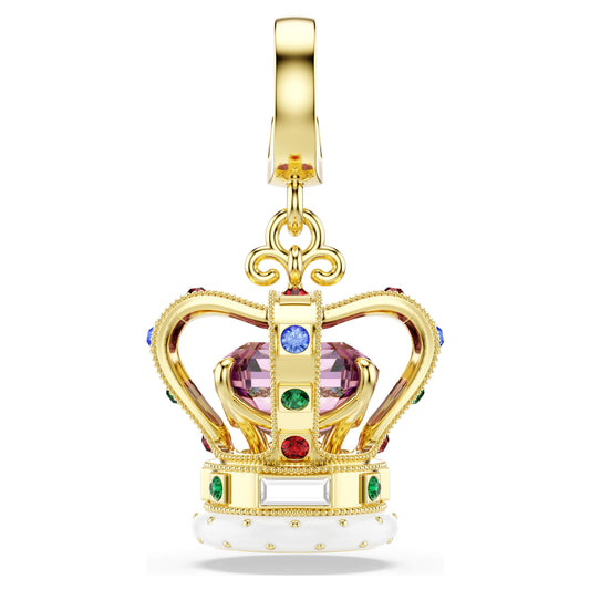 Minions Crown charm, Mixed cuts, Multicolored, Gold-tone plated 5753019