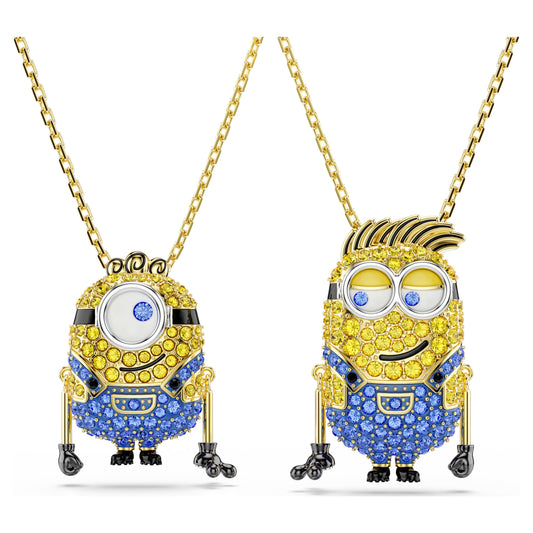 Minions James and Henry set, Pavé, Multicolored, Gold-tone plated 5751614