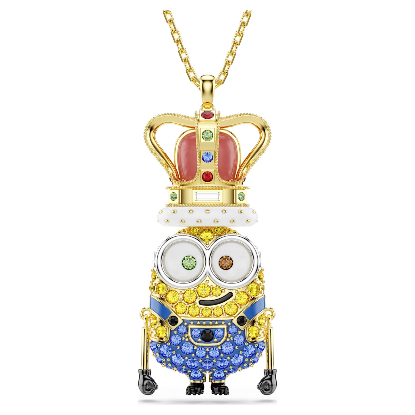 Minions King Bob pendant, Pavé, Multicolored, Gold-tone plated 5743385