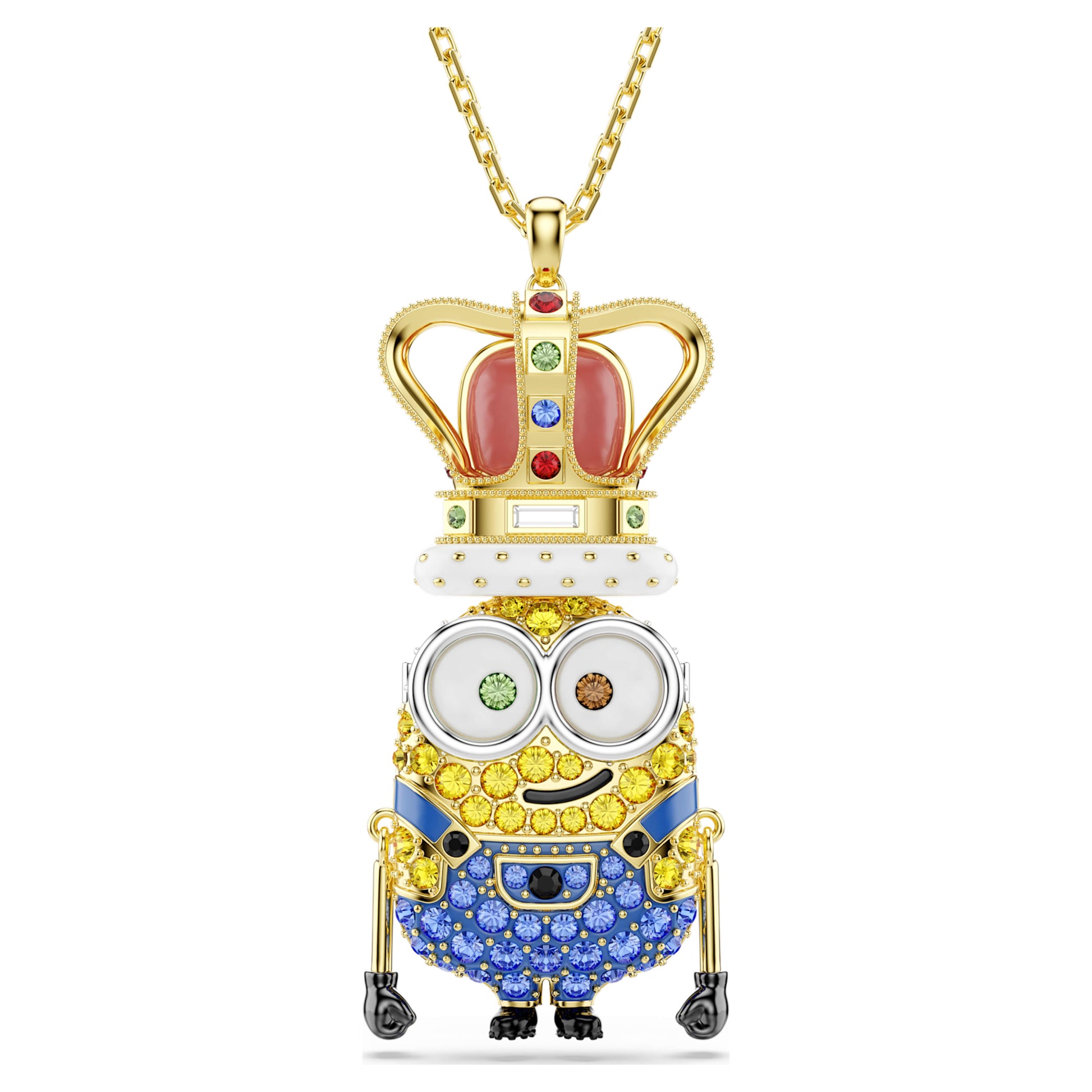 Minions King Bob pendant, Pavé, Multicolored, Gold-tone plated 5743385