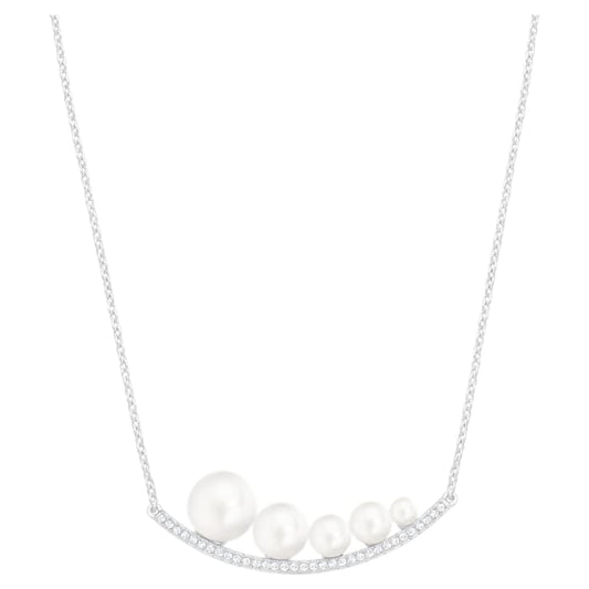 Fundamental Necklace, White, Rhodium plated - Swarovski, 5274299